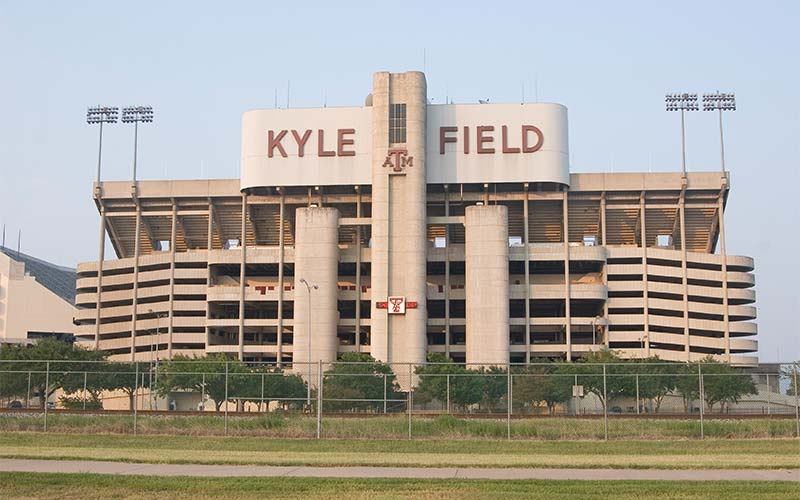 Outside of Kyle Field from the 1990's