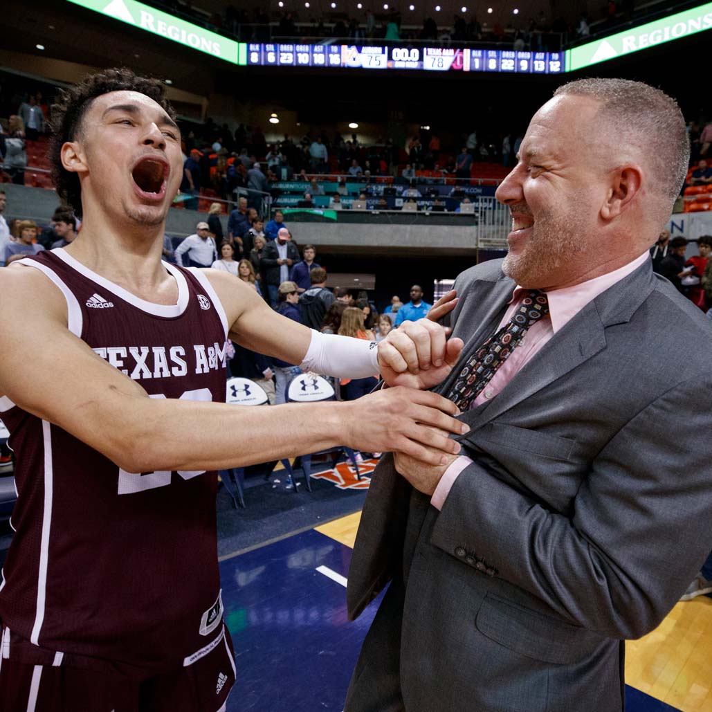 Andre Gordon laughing with his coach during a game