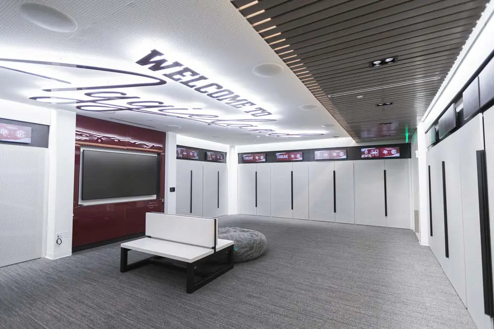 Inside of locker room