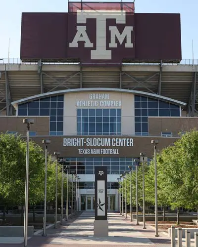 Outdoor shot of Coolidge Football Performance Center