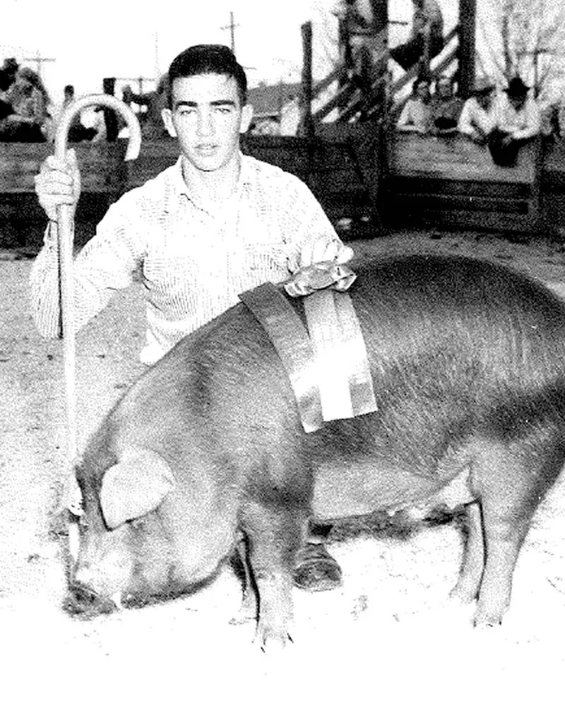 David Coolidge waving flag