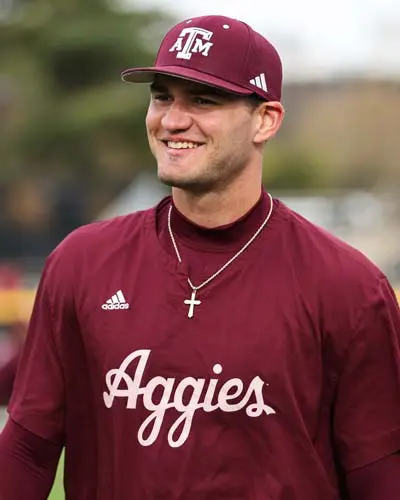 Jace Laviolette smiling during warmups