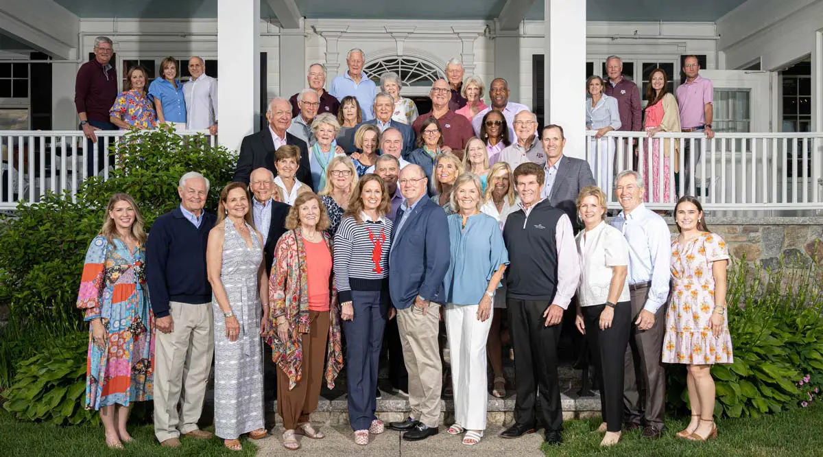 Family photo on porch