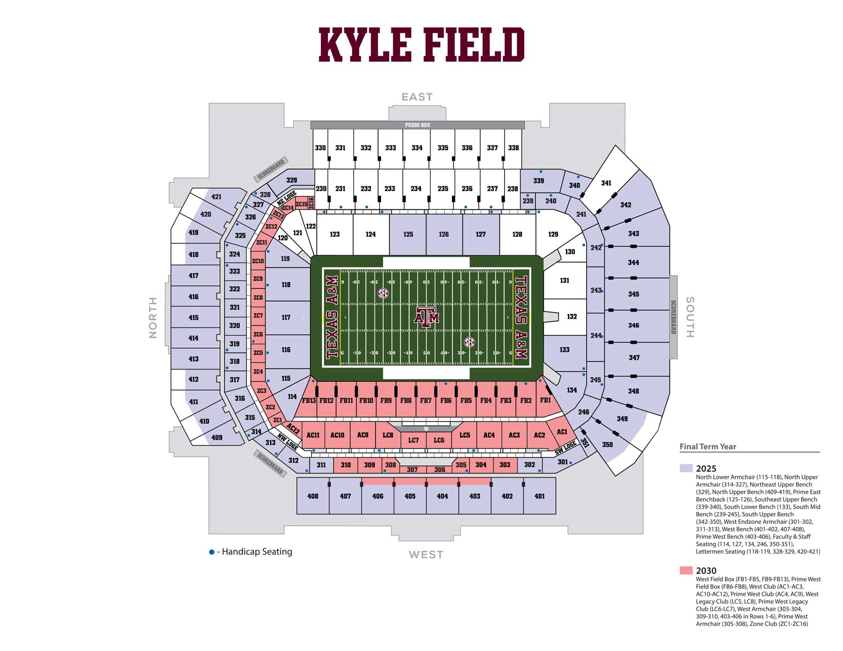 kyle field final term years graphic
